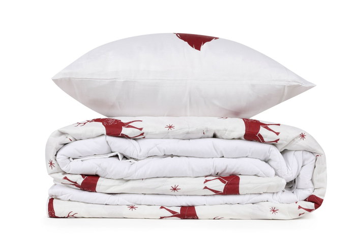 L'essentiel linge de maison Geyik - Juego de colcha individual Rojo clarete y Blanco L'essentiel linge de maison Geyik - Juego de colcha individual Rojo clarete y Blanco